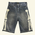 Kapital - 14oz black denim 5P shorts