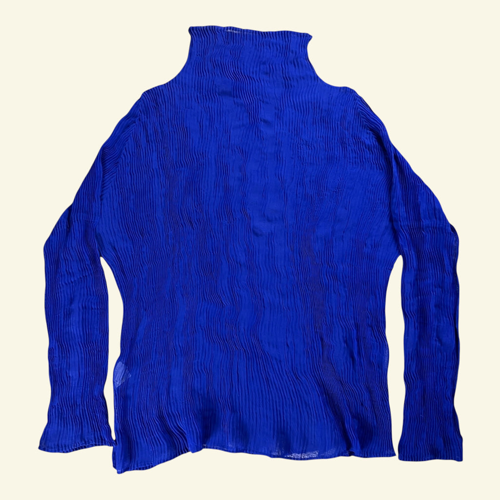 Issey Miyake - Chiffon Twist Sweater Blue