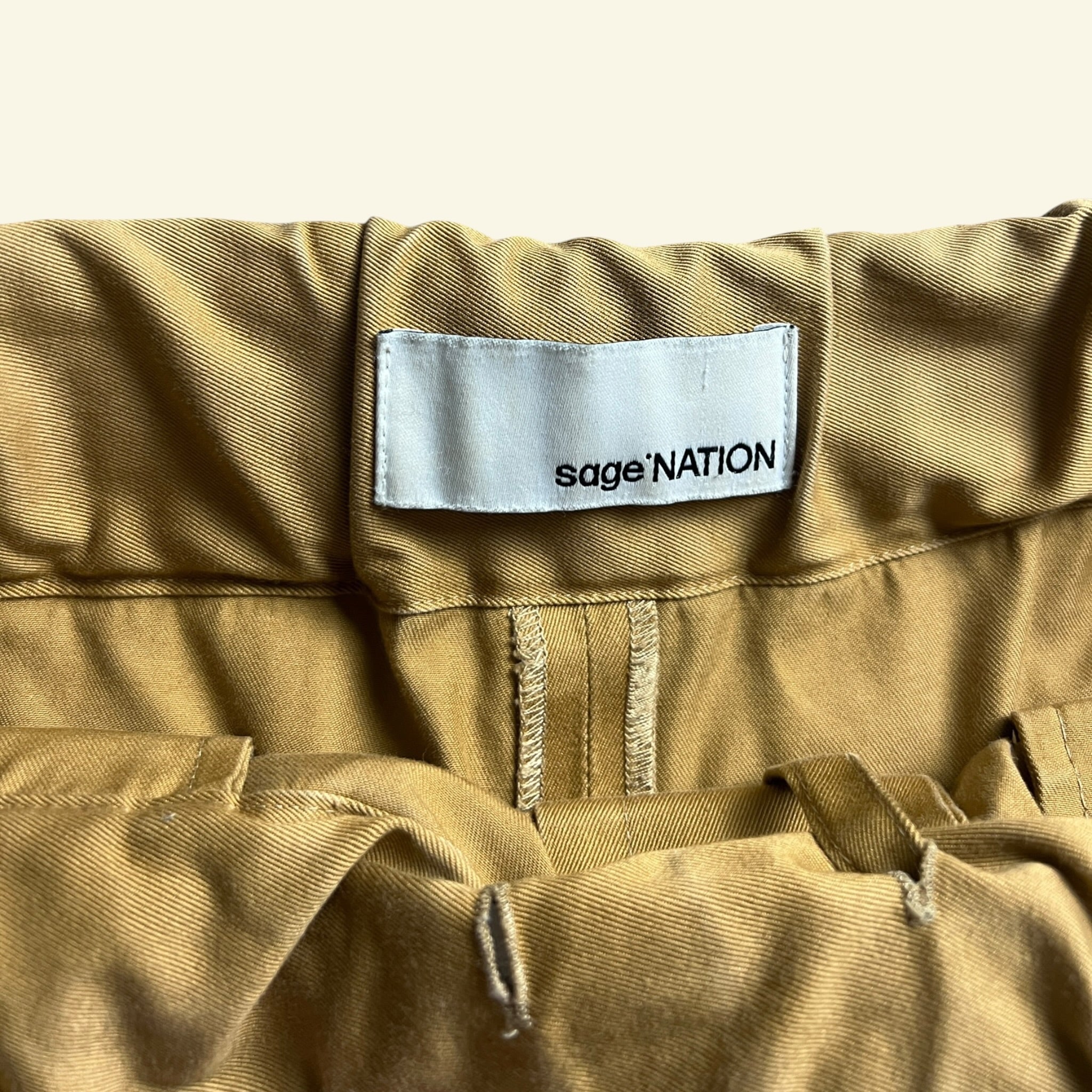 sage NATION - Box Pleat Trouser