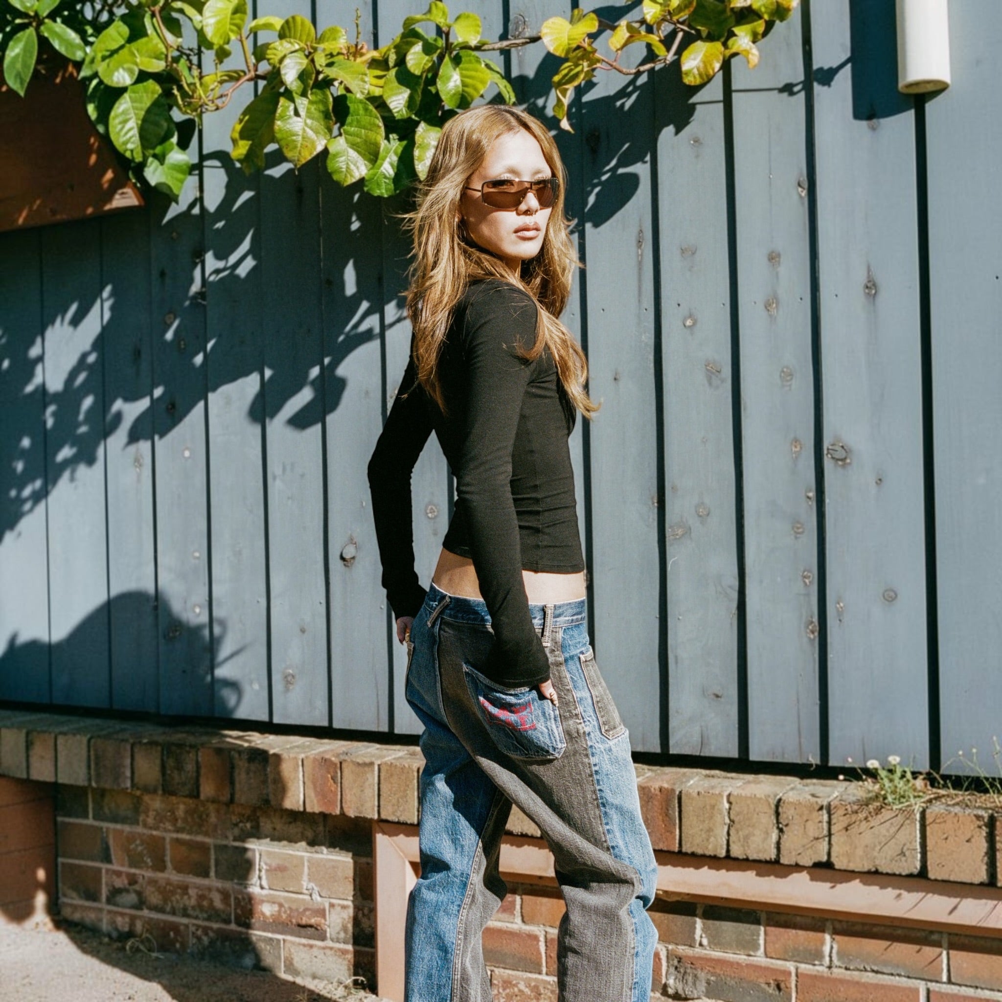 Kapital - Blue Patch Jeans